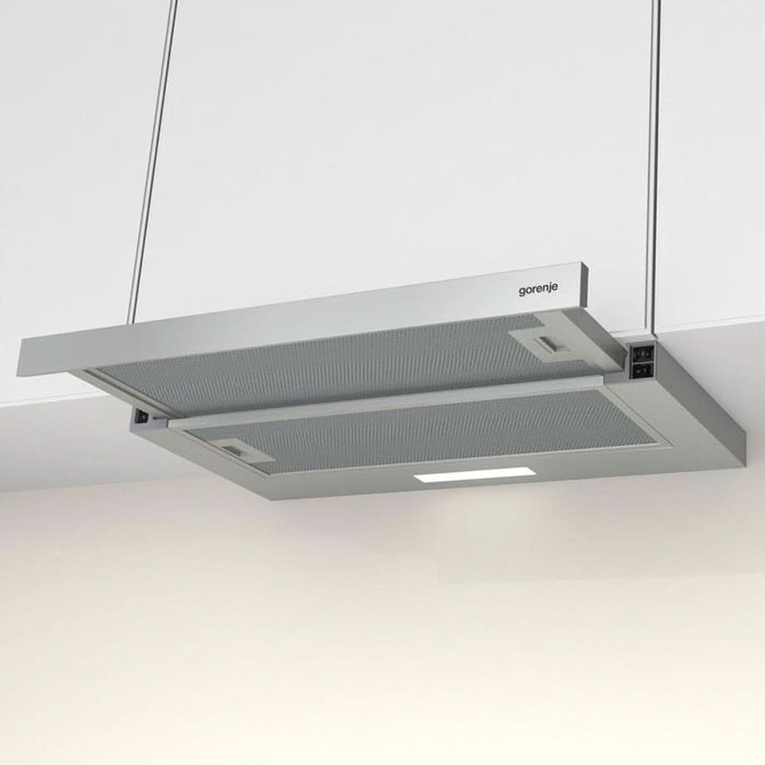 Hota incorporabila telescopica GORENJE TH60E3X, 1 motor, 350 m3/h, L 60 cm, inox WALTI