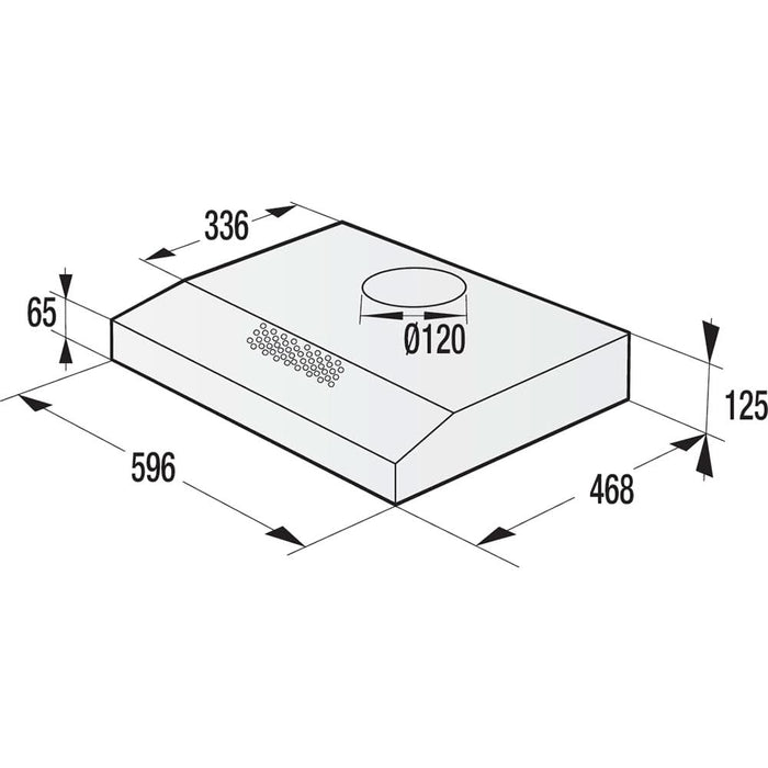Hota traditionala GORENJE WHU629EW, 1 motor, 200m3/h, L 60 cm, alb WALTI