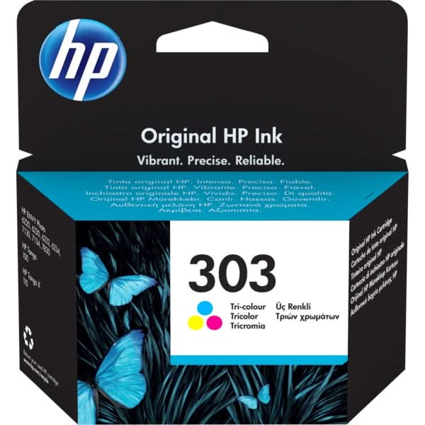 Cartus original HP 303 (T6N01AE), tricolor WALTI