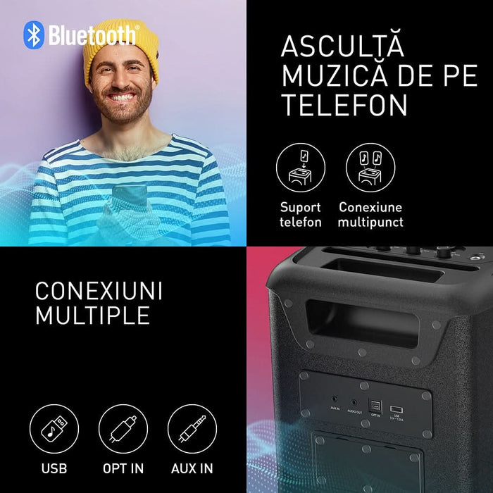 Boxa portabila PANASONIC SC-BMAX10, 150W RMS, Bluetooth, negru WALTI