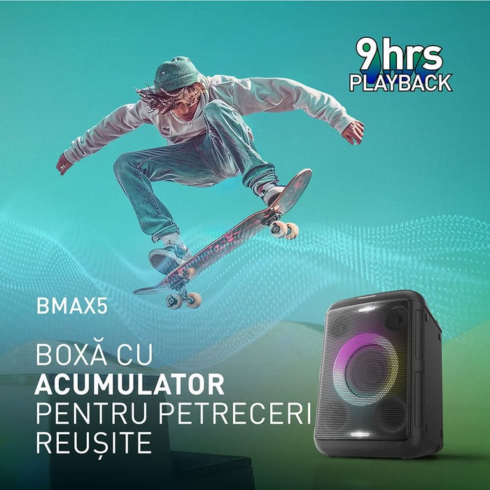Boxa portabila PANASONIC SC-BMAX5, 75W RMS, Bluetooth, negru WALTI