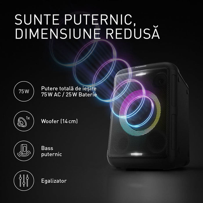 Boxa portabila PANASONIC SC-BMAX5, 75W RMS, Bluetooth, negru WALTI