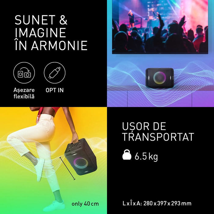 Boxa portabila PANASONIC SC-BMAX5, 75W RMS, Bluetooth, negru WALTI