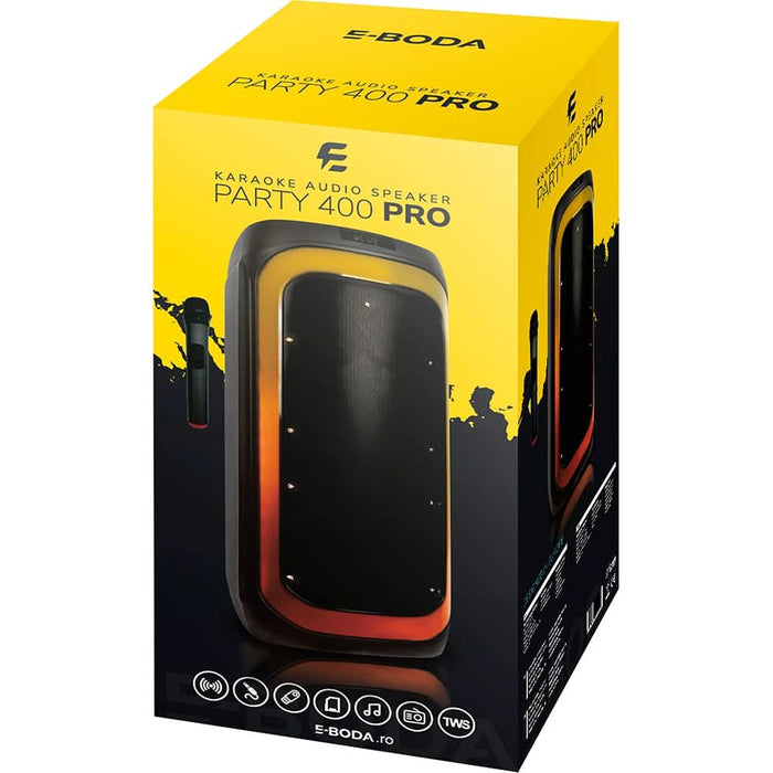 Boxa portabila E-BODA Party 400 Pro, Bluetooth, USB, negru WALTI
