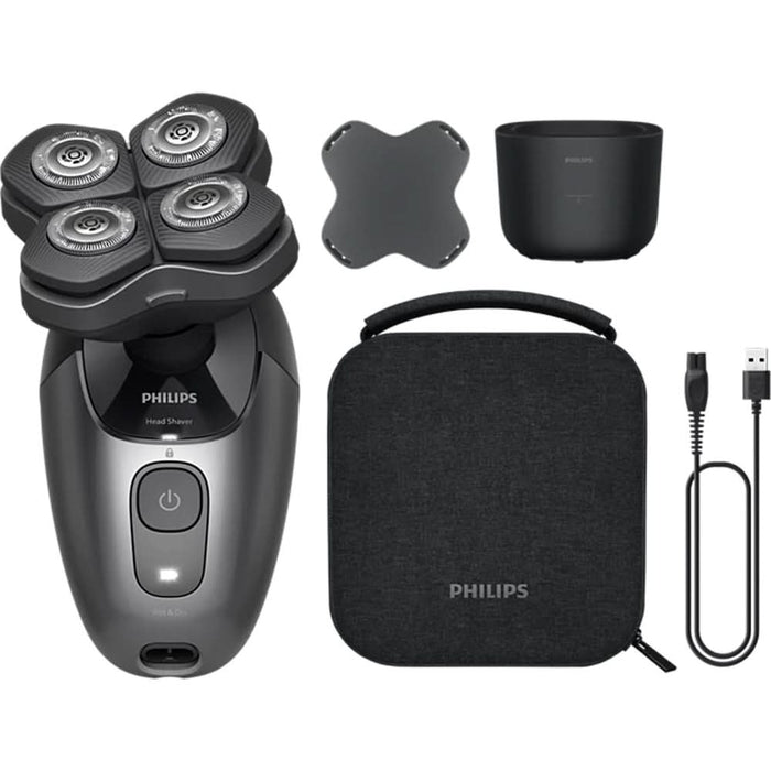 Aparat de ras pentru cap PHILIPS Pro Series 7000 HS7980/15, autonomie 90 min, 4 elemente de ras, argintiu WALTI