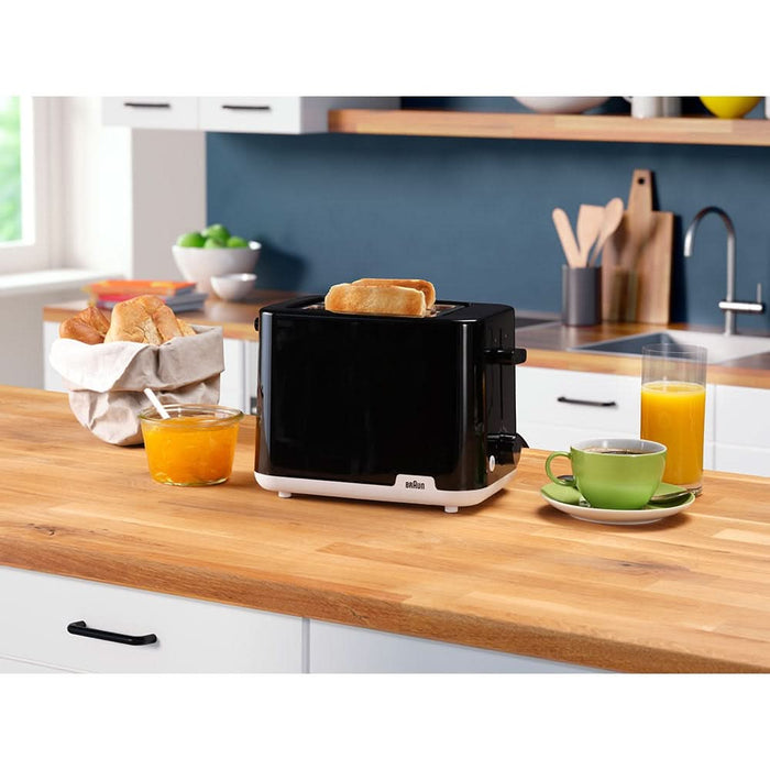 Prajitor de paine BRAUN Breakfast 1 HT1010WH, 2 felii, 900W, negru - WALTI WALTI