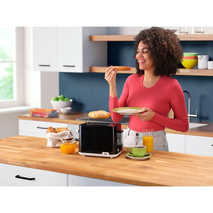 Prajitor de paine BRAUN Breakfast 1 HT1010WH, 2 felii, 900W, negru - WALTI WALTI