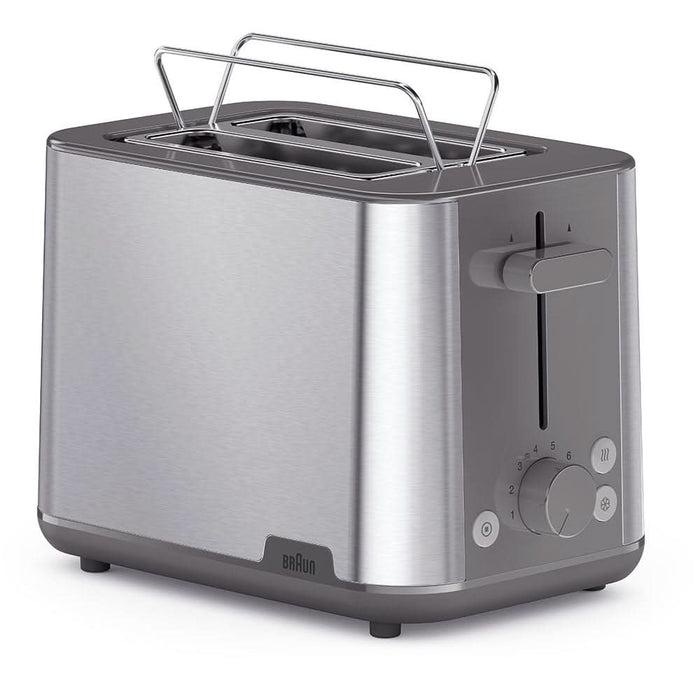 Prajitor de paine BRAUN Purshine HT1510GY, 2 felii, 900W, gri-argintiu WALTI