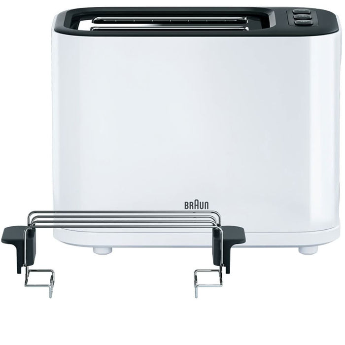 Prajitor de paine BRAUN Purease HT3010WH, 2 felii, 1000W, alb-negru WALTI