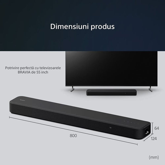 Soundbar SONY HT-S2000, 3.1, 250W, Bluetooth, Dolby Atmos, negru WALTI