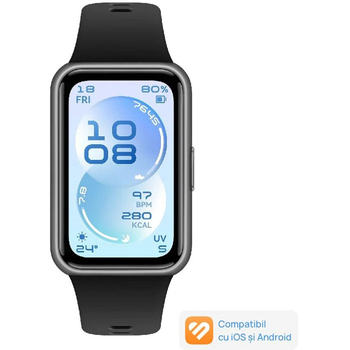 Bratara fitness HUAWEI Band 11, Android /iOS, Black Fluoroelastomer Strap WALTI