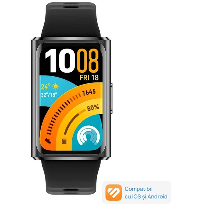 Bratara fitness HUAWEI Band 11 Pro, Android /iOS, Black Fluoroelastomer Strap WALTI
