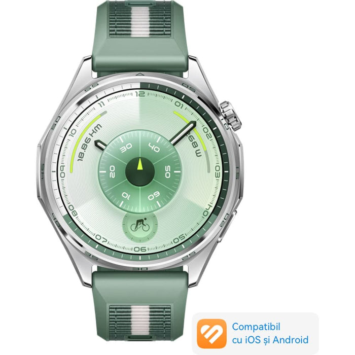 Smartwatch HUAWEI Watch GT 6, 46mm, GPS, Android/iOS, Green Woven Strap WALTI