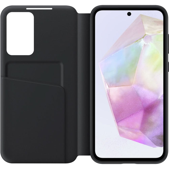 Husa SAMSUNG Smart View Wallet Case pentru Galaxy A35, EF-ZA356CBEGWW, Black - WALTI WALTI