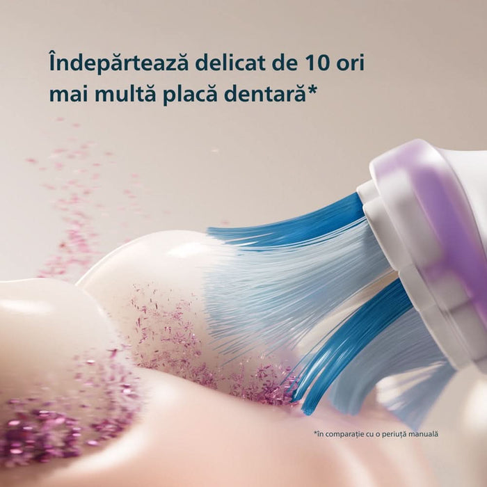 Periuta de dinti electrica PHILIPS Sonicare Advanced Clean HX3792/12, 31000 miscari/min, 5 programe, 1 capat, roz WALTI