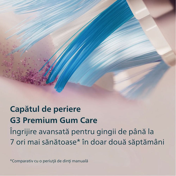 Periuta de dinti electrica PHILIPS Sonicare Advanced Clean HX3792/12, 31000 miscari/min, 5 programe, 1 capat, roz WALTI