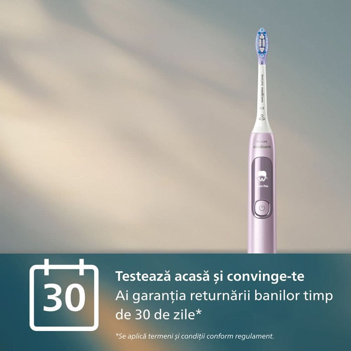 Periuta de dinti electrica PHILIPS Sonicare Advanced Clean HX3792/12, 31000 miscari/min, 5 programe, 1 capat, roz WALTI