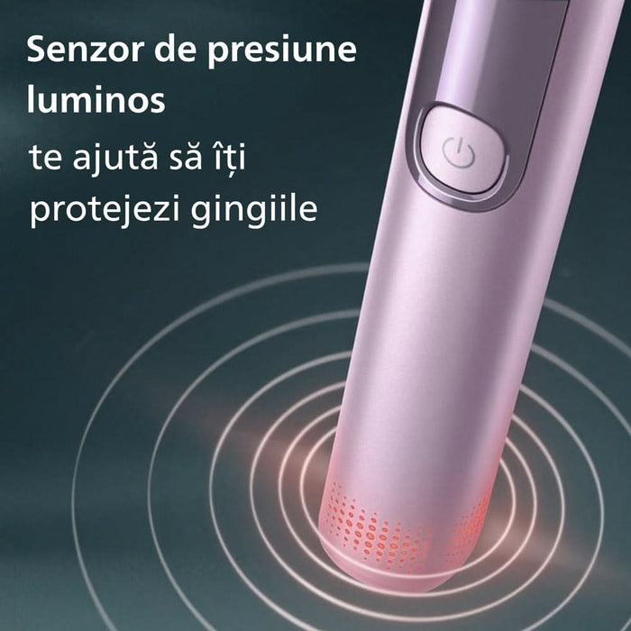 Periuta de dinti electrica PHILIPS Sonicare Advanced Clean HX3792/12, 31000 miscari/min, 5 programe, 1 capat, roz WALTI