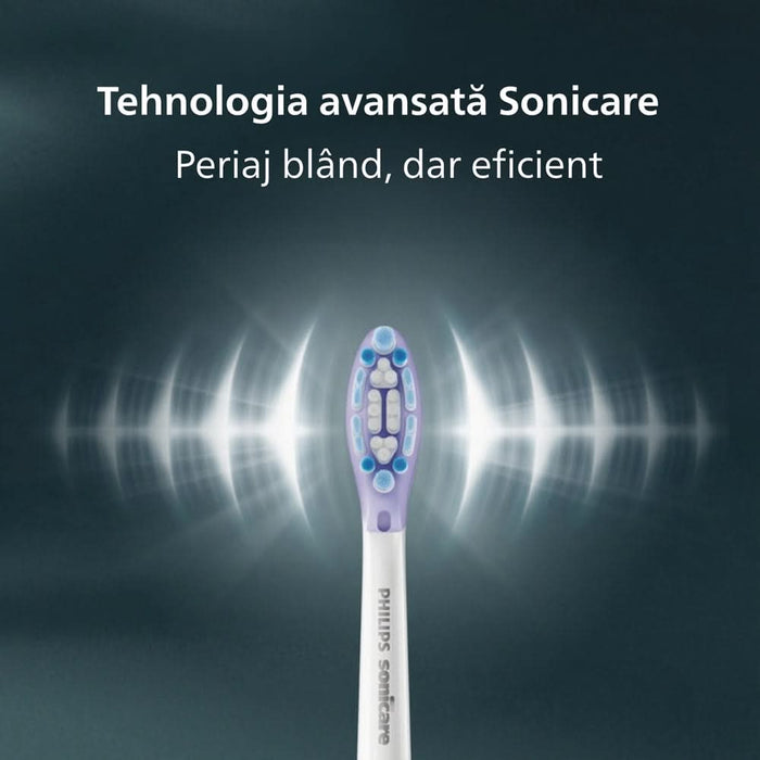 Periuta de dinti electrica PHILIPS Sonicare Advanced Clean HX3792/12, 31000 miscari/min, 5 programe, 1 capat, roz WALTI