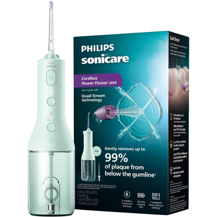 Irigator bucal PHILIPS Sonicare Power Flosser 3000 HX3826/24, 2 capete, verde WALTI