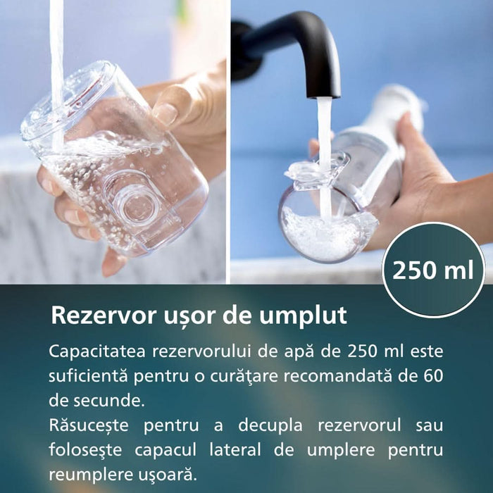 Irigator bucal PHILIPS Sonicare Cordless Power Flosser 3000 HX3826/31, 2 capete, alb WALTI