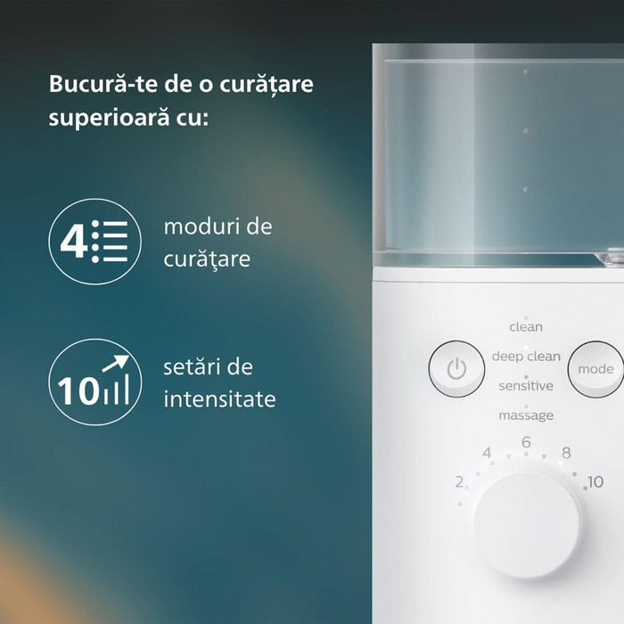 Irigator bucal PHILIPS Sonicare 7000 HX3911/40, 10 viteze, 4 capete, alb WALTI