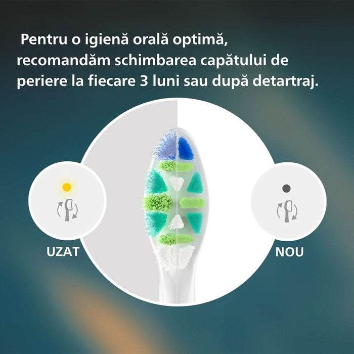 Periuta de dinti electrica PHILIPS Sonicare HX4022/03, 31000 miscari/min, 1 program, 2 capate, roz WALTI