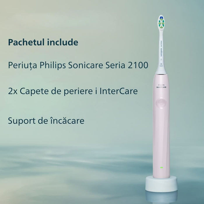 Periuta de dinti electrica PHILIPS Sonicare HX4022/03, 31000 miscari/min, 1 program, 2 capate, roz WALTI