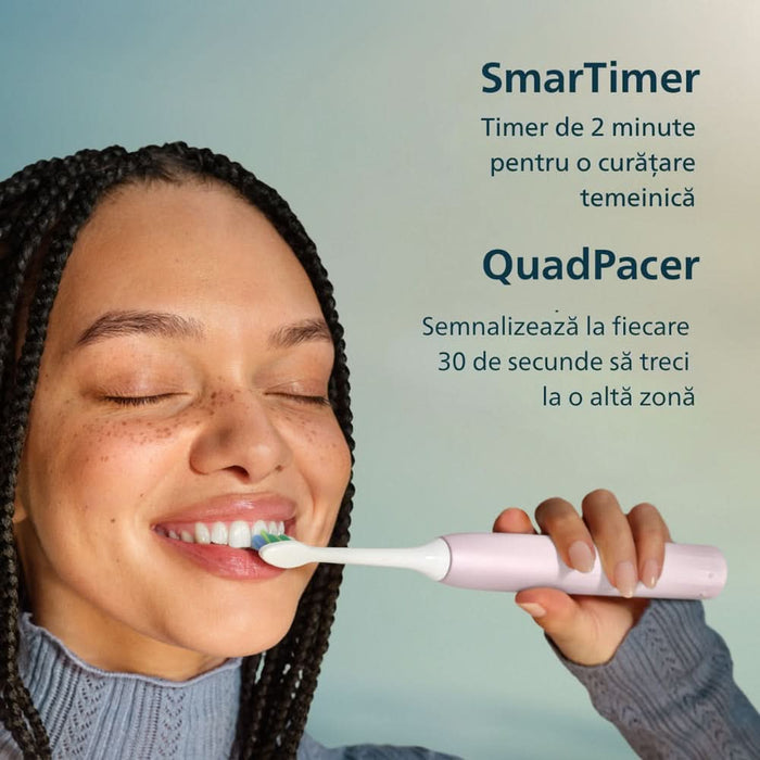 Periuta de dinti electrica PHILIPS Sonicare HX4022/03, 31000 miscari/min, 1 program, 2 capate, roz WALTI