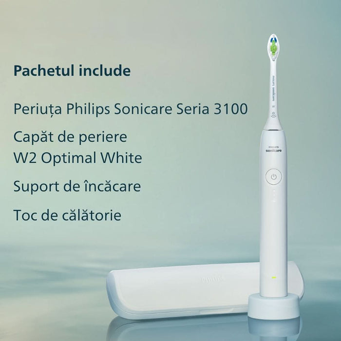 Periuta de dinti electrica PHILIPS Sonicare HX4033/21, 31000 miscari/min, 3 programe, 1 capat, alb - WALTI WALTI