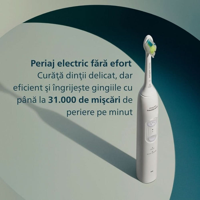 Periuta de dinti electrica HX4042/41, 31000 miscari/min, 4 programe, 2 capate, alb WALTI