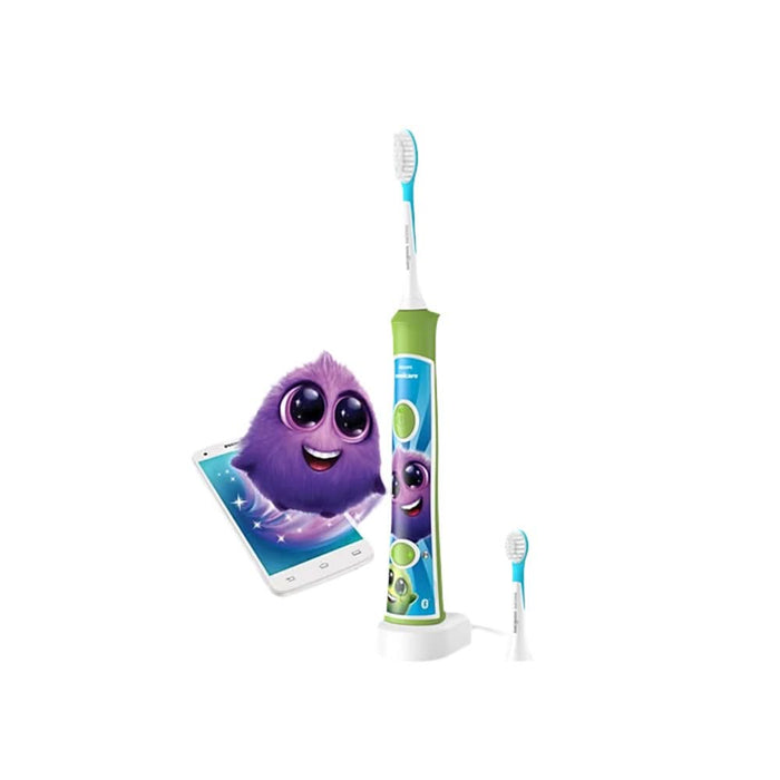 Periuta de dinti electrica pentru copii PHILIPS Sonicare For Kids HX6352/11, 62000 miscari/min, 2 programe, 2 capete, verde WALTI