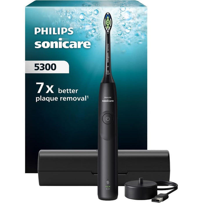 Periuta de dinti electrica PHILIPS Sonicare 5300 HX7101/02, 62000 miscari/min, 1 program, 1 capat, negru WALTI
