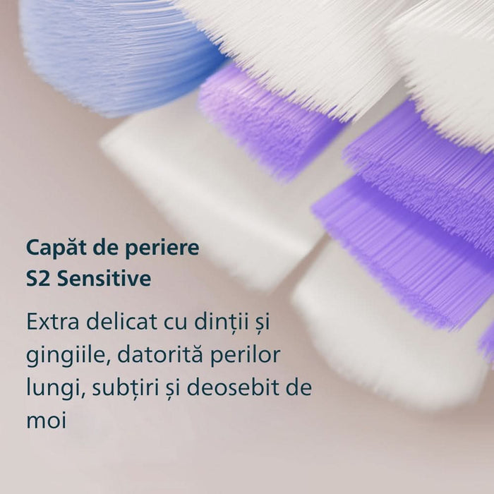 Periuta de dinti electrica PHILIPS Sonicare 6100 HX7406/02, 62000 miscari/min, 2 programe, 1 capat, albastru deschis WALTI
