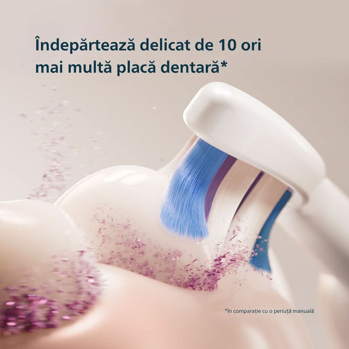 Periuta de dinti electrica PHILIPS Sonicare 6100 HX7406/02, 62000 miscari/min, 2 programe, 1 capat, albastru deschis WALTI