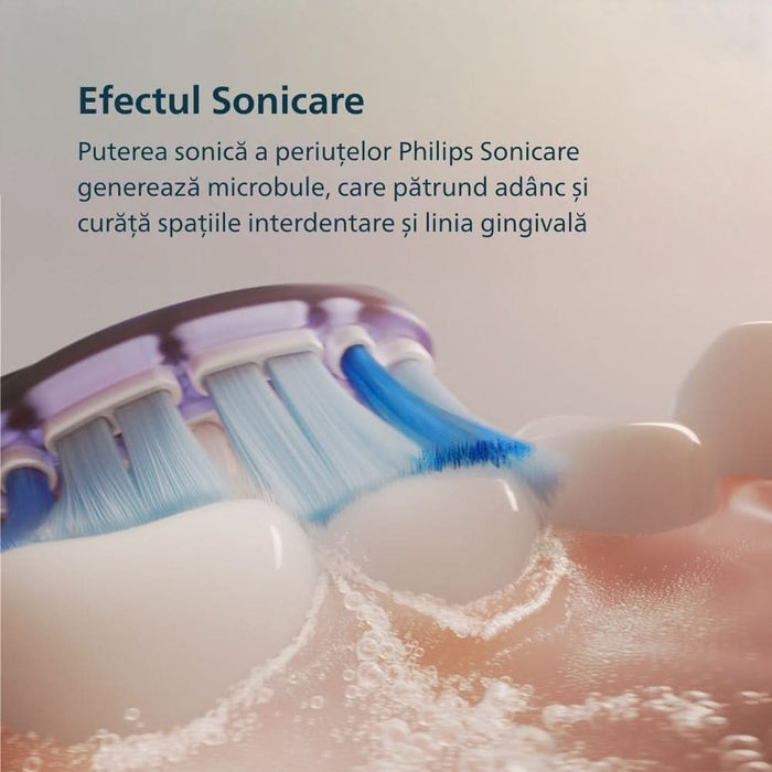 Periuta de dinti electrica PHILIPS Sonicare 7100 HX7423/01, 62000 miscari/min, 4 programe, 2 capete, albastru inchis WALTI