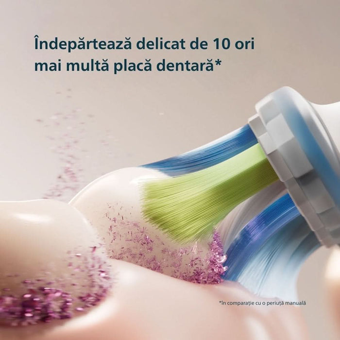 Periuta de dinti electrica PHILIPS Sonicare DiamondClean Series 9000 HX9911/84, 62000 miscari/min, 4 programe, 1 capat, roz WALTI