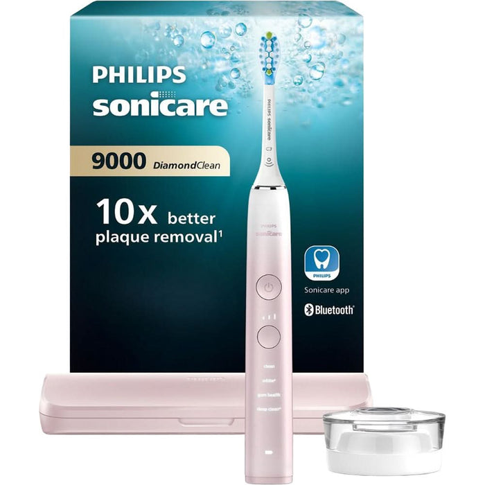 Periuta de dinti electrica PHILIPS Sonicare DiamondClean Series 9000 HX9911/84, 62000 miscari/min, 4 programe, 1 capat, roz WALTI