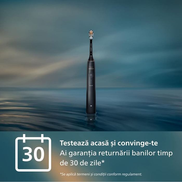 Periuta de dinti electrica PHILIPS Sonicare Prestige 9900 HX9992/42, 62000 miscari/min, 5 programe,  2 capete A3 Premium All in-One, Midnight Blue WALTI