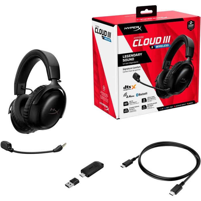 Casti Gaming Wireless HyperX Cloud III S, DTS Headphone:X Spatial Audio, multiplatforma, negru WALTI