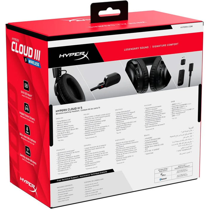 Casti Gaming Wireless HyperX Cloud III S, DTS Headphone:X Spatial Audio, multiplatforma, negru WALTI