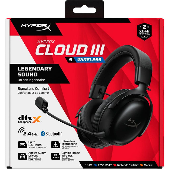 Casti Gaming Wireless HyperX Cloud III S, DTS Headphone:X Spatial Audio, multiplatforma, negru WALTI