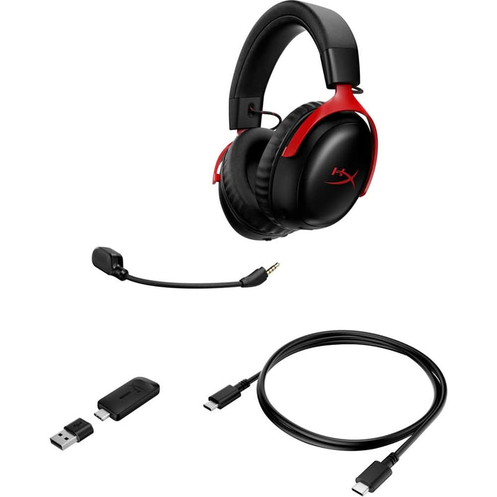 Casti Gaming Wireless HyperX Cloud III S, DTS Headphone:X Spatial Audio, multiplatforma, negru-rosu WALTI