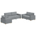 Set canapea, 3 piese, perne gri deschis, textil - WALTI WALTI