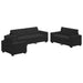 Set canapea, 3 piese, perne negre, catifea - WALTI WALTI