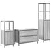 Set mobilier baie, 3 piese, gri sonoma, lemn prelucrat - WALTI WALTI