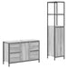 Set de mobilier pentru baie 2 piese vidaXL Gri Sonoma din lemn prelucrat - WALTI WALTI