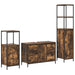 Set Mobilier Baie din Lemn Ingineresc Stejar Fumuriu - 3 Piese - WALTI WALTI