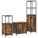 Set de mobilier pentru baie 3 piese din stejar fumuriu - Lemn prelucrat - WALTI WALTI