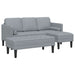 Set de canapea de 2 piese cu perne din material textil gri deschis - WALTI WALTI